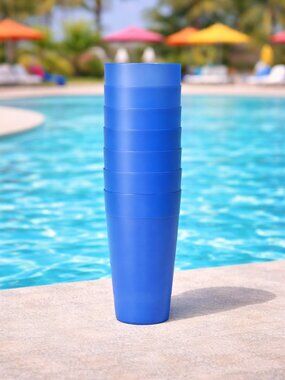 NEW Target 12pc Plastic Tumblers 26oz BPA Free Dishwasher Safe Cups Set